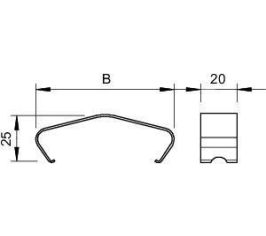 Зажим для крышки системы поддержки кабелей