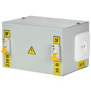 Ящик с понижающим трансформатором ЯТП 0.25 230/36В (2 авт. выкл.) 36 УХЛ4 IP30 IEK MTT12-036-0250