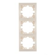 Рамка 3-м Mira вертикал. крем. LEZARD 701-0300-153