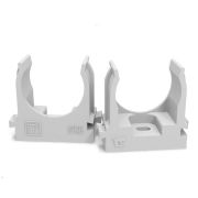 Держатель для труб (клипса) d25мм для монтажн. пистолета сер. в п/э Промрукав PR13.0121