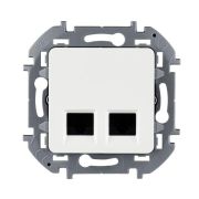 Розетка компьютерная 2-м Inspiria RJ45 кат.5E UTP бел. IEK 673835